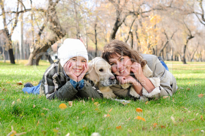 Mother and son together having fun