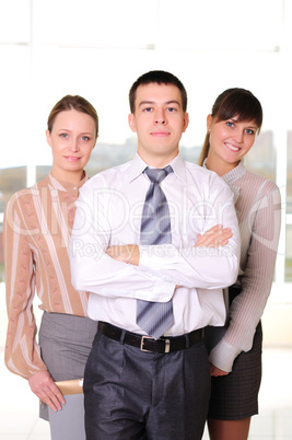 team of young successful business people