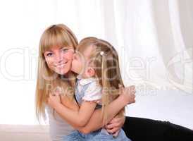 little girl and her mother