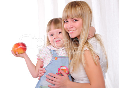 little girl and her mother