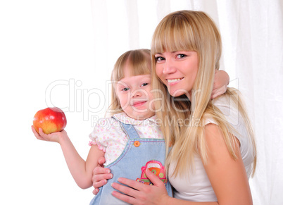 little girl and her mother