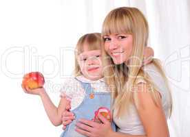 little girl and her mother