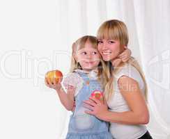 little girl and her mother