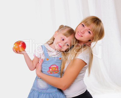 little girl and her mother