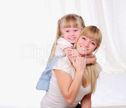 little girl and her mother