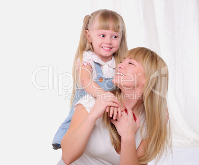 little girl and her mother