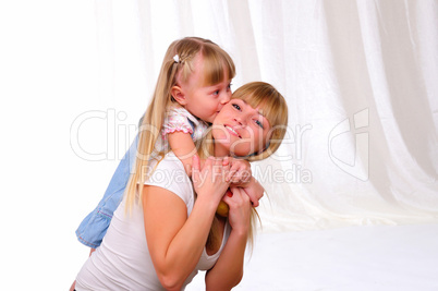 little girl and her mother