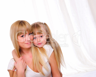 little girl and her mother