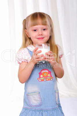 Little girl in blue dress