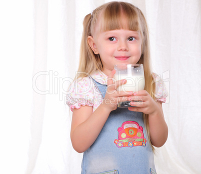 Little girl in blue dress