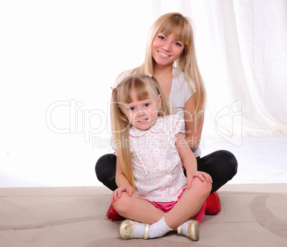 little girl and her mother