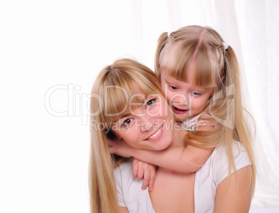 little girl and her mother