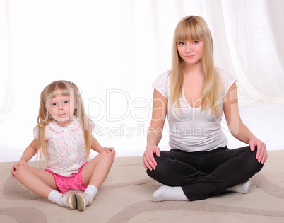 little girl and her mother