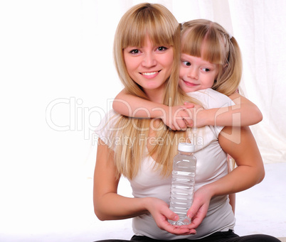 little girl and her mother