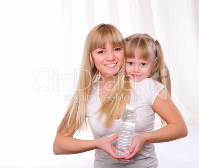 little girl and her mother