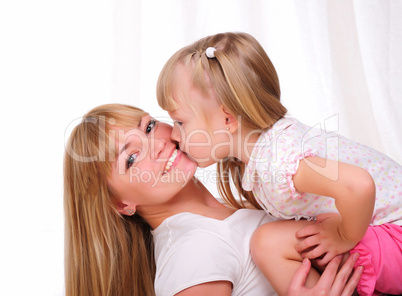 little girl and her mother