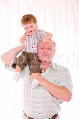 Grandfather and his grandson