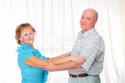 Grandparents together. Elderly couple