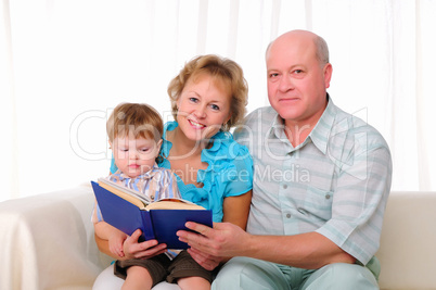 Grandmother, grandfather and grandson