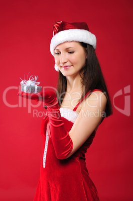 Portrait of a young charming girl