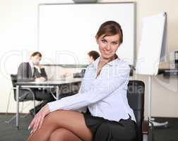 young business woman  in office