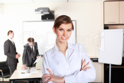 young business woman in office young business woman in office