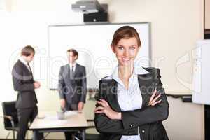 a young business woman in office