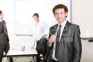 young business man  in office