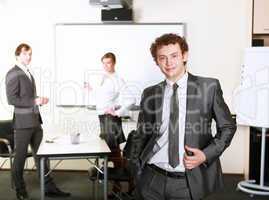 young business man  in office