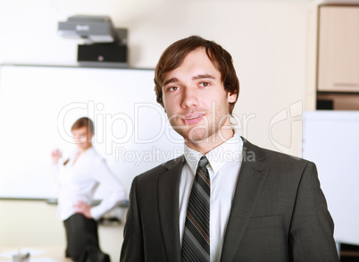 young business man  in office