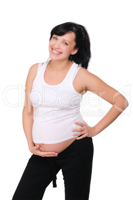 Charming  pregnant mother