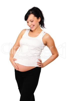 Charming  pregnant mother