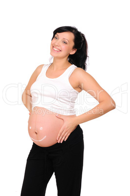 Young pregnant mom