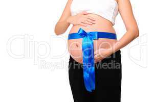 Abdomen a young pregnant woman