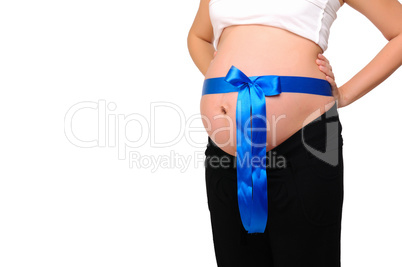 Abdomen a young pregnant woman