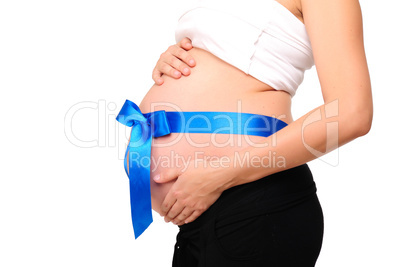 Abdomen a young pregnant woman