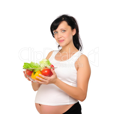 young pregnant woman