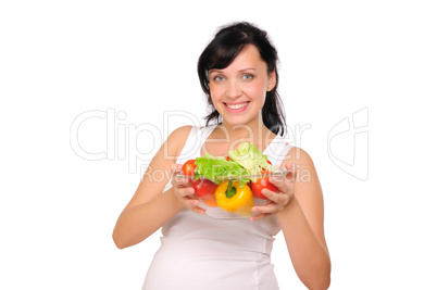 young pregnant woman