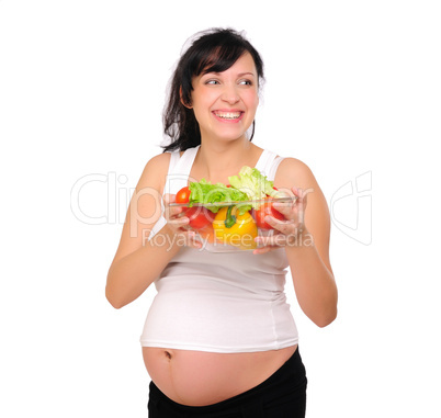 young pregnant woman