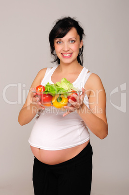 young pregnant woman