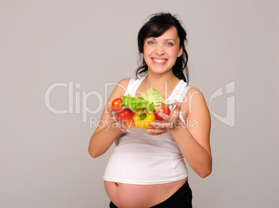 young pregnant woman