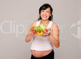 young pregnant woman