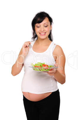 young pregnant woman