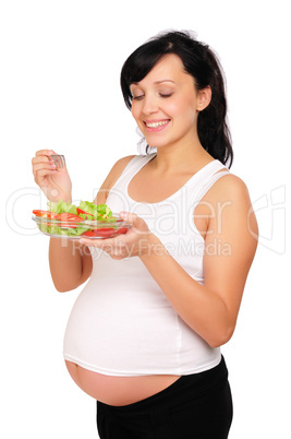 young pregnant woman