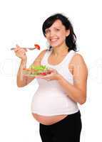 young pregnant woman