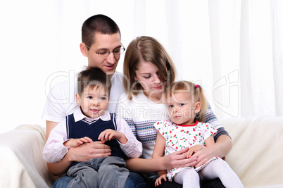 Happy family spending time together