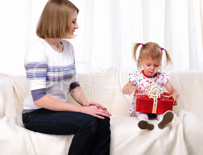 Mom gives daughter gift