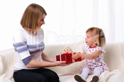 Mom gives daughter gift