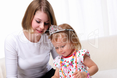 Mama and her little daughter