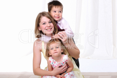 Mom, her son and her little daughter